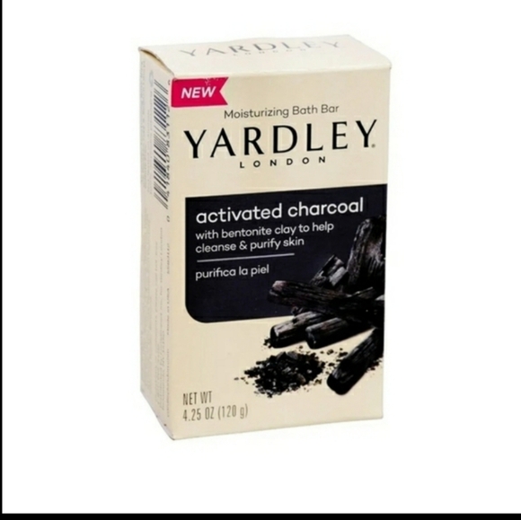 NEW Yardley of London 3 Bars Activated Charcoal Soaps NIB Gifts Exfoliating - Picture 8 of 9